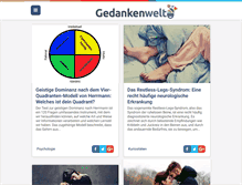 Tablet Screenshot of gedankenwelt.de